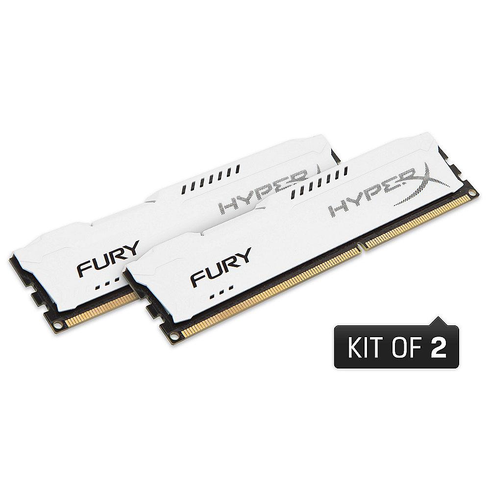 8GB (2x4GB) HyperX Fury weiß DDR3-1333 CL9 RAM Kit, 8GB, 2x4GB, HyperX, Fury, weiß, DDR3-1333, CL9, RAM, Kit