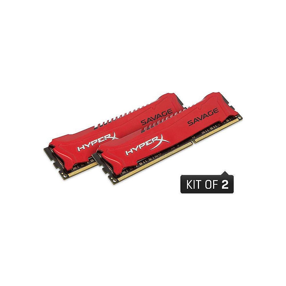 8GB (2x4GB) HyperX Savage rot DDR3-1866 CL9 RAM Kit, 8GB, 2x4GB, HyperX, Savage, rot, DDR3-1866, CL9, RAM, Kit