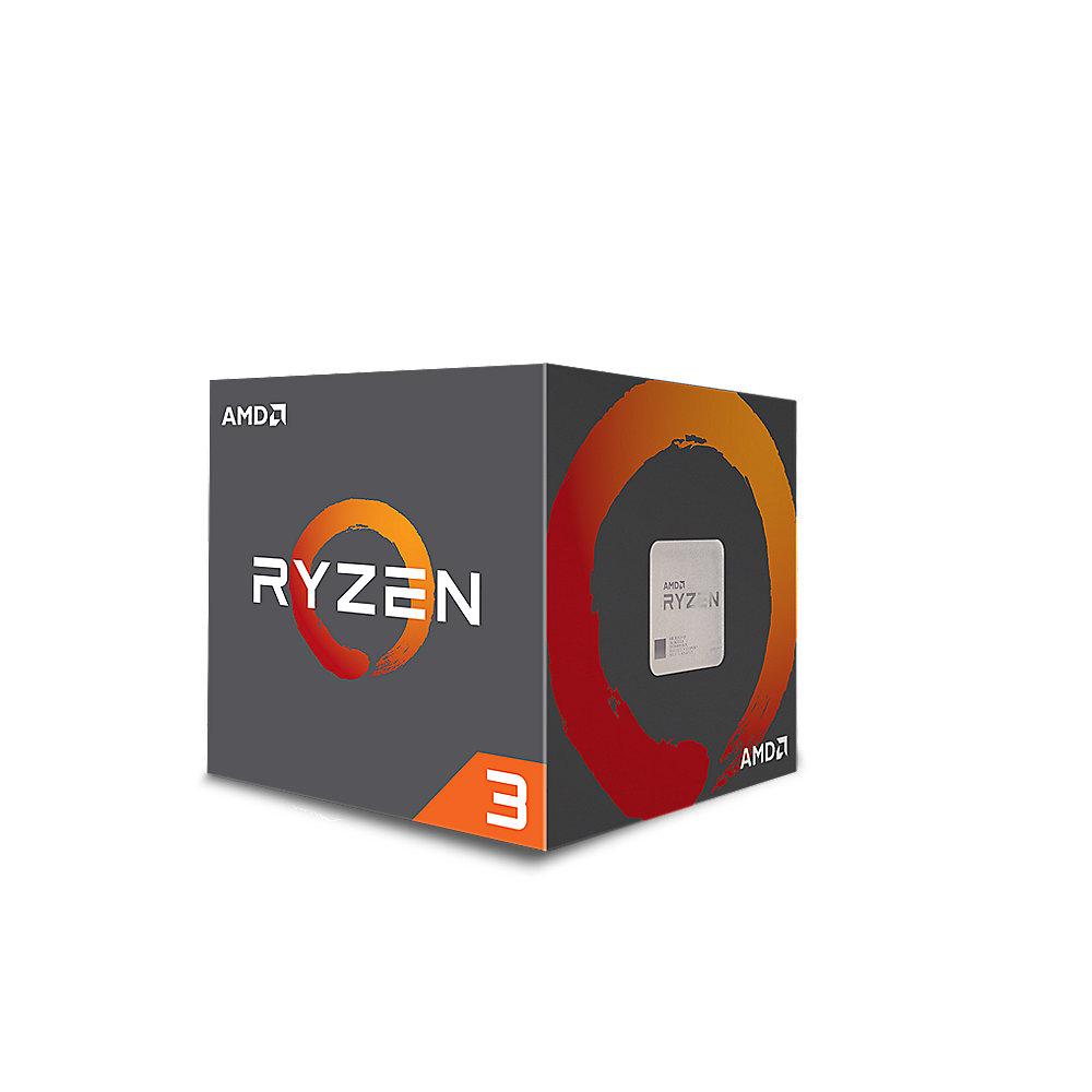 AMD Ryzen R3 1300X (4x 3,7 GHz) 10MB Sockel AM4 CPU mit Wraith Stealth Kühler