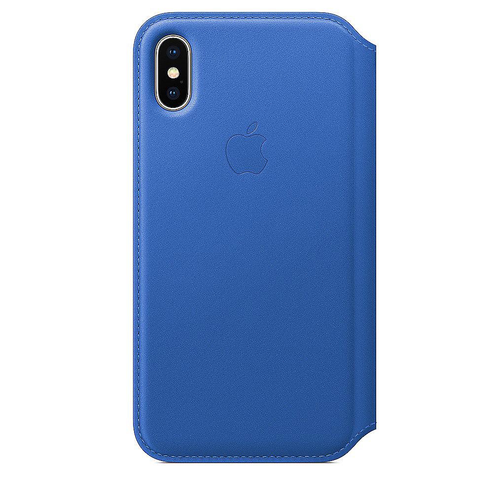 Apple Original iPhone X Leder Folio Case-Electric Blau, Apple, Original, iPhone, X, Leder, Folio, Case-Electric, Blau