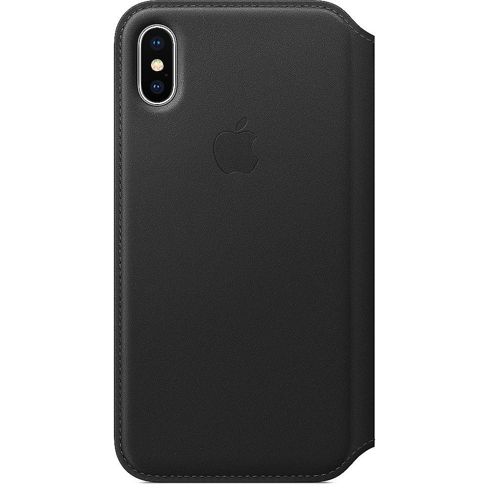 Apple Original iPhone X Leder Folio Case-Schwarz