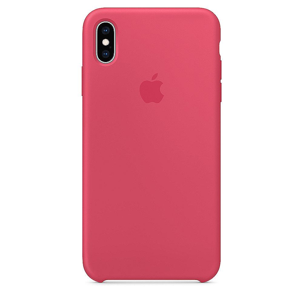 Apple Original iPhone XS Max Silikon Case-Hibiskus