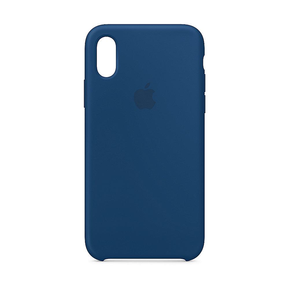 Apple Original iPhone XS Silikon Case-Horizontblau