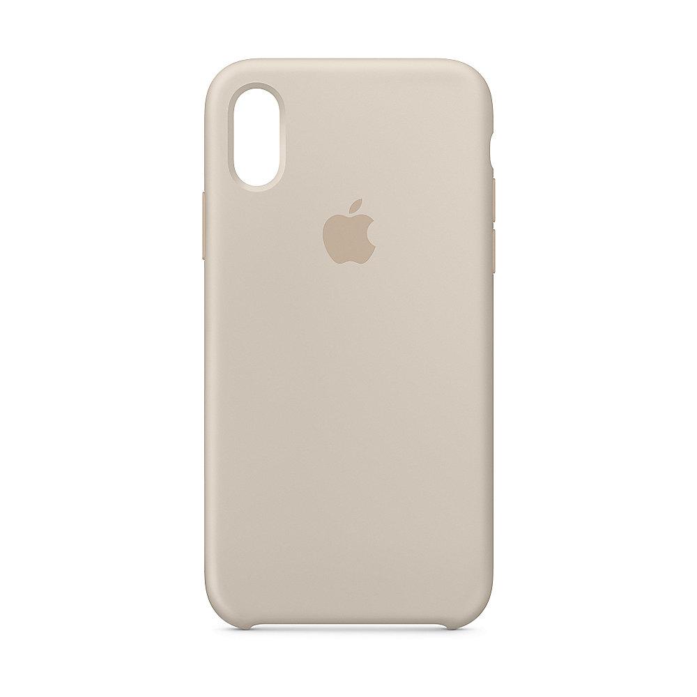 Apple Original iPhone XS Silikon Case-Stein