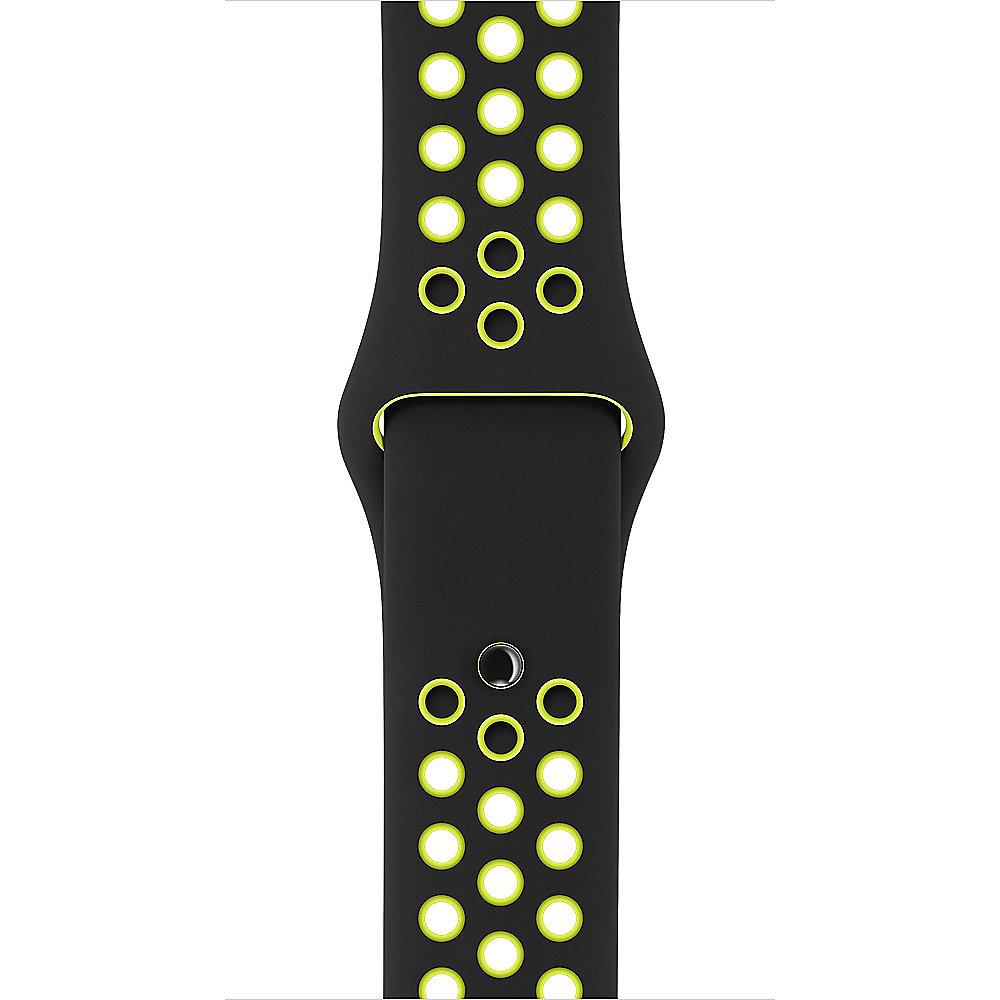 Apple Watch 38mm Nike Sportarmband Schwarz/Volt - S/M und M/L - MQ2H2ZM/A
