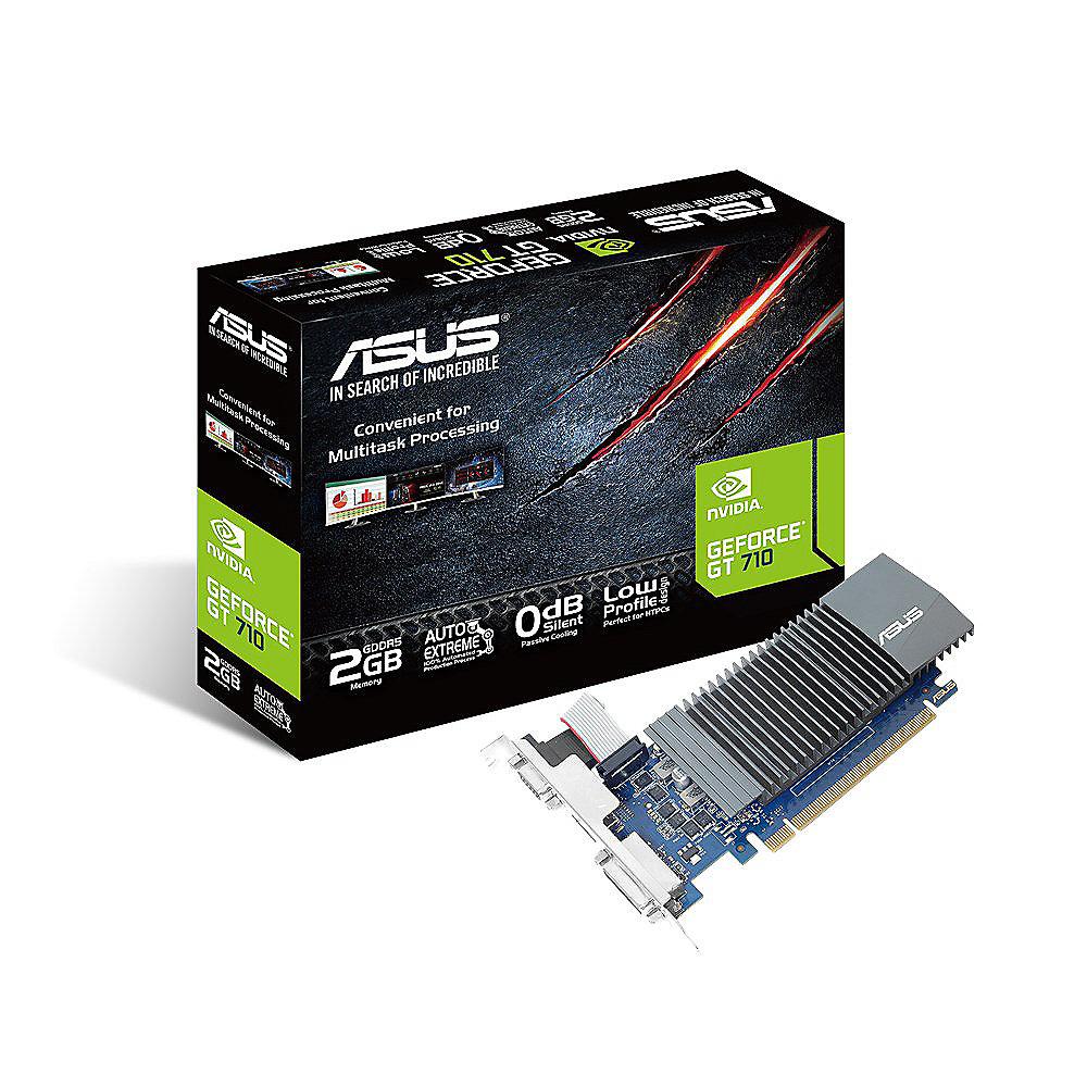Asus GeForce GT 710-SL-2GD5-BRK 2GB PCIe VGA/DVI/HDMI passiv low profile, Asus, GeForce, GT, 710-SL-2GD5-BRK, 2GB, PCIe, VGA/DVI/HDMI, passiv, low, profile
