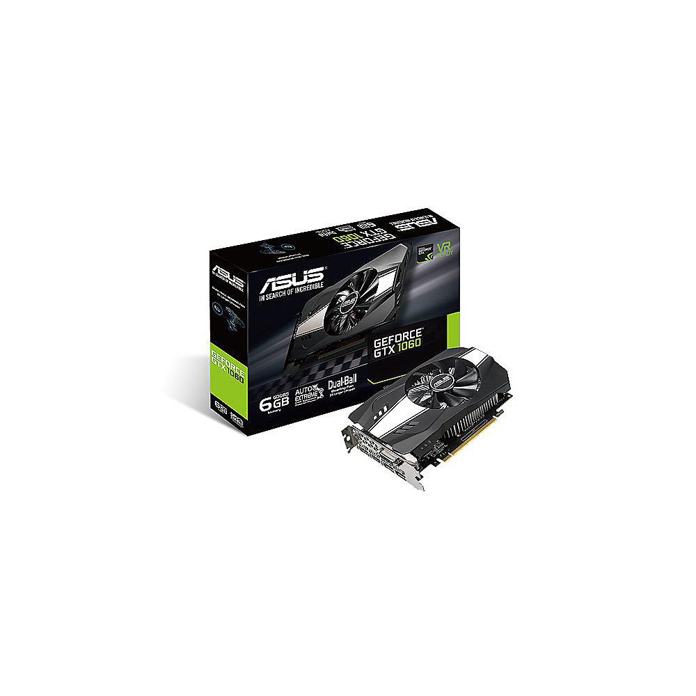 Asus GeForce GTX 1060 Phoenix 6GB GDDR5 Grafikkarte DVI/2xHDMI/2x DP, Asus, GeForce, GTX, 1060, Phoenix, 6GB, GDDR5, Grafikkarte, DVI/2xHDMI/2x, DP