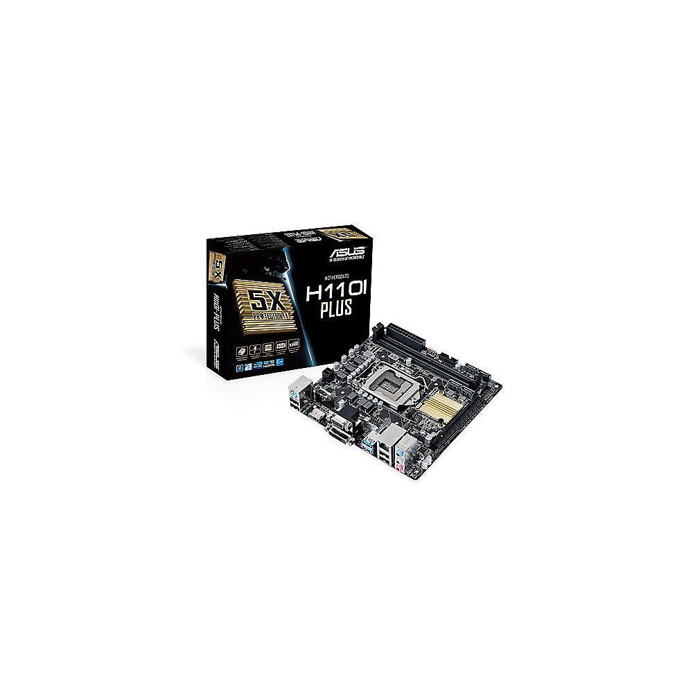 ASUS H110I-Plus GL/SATA600/DVI/VGA/HDMI Mini-ITX Mainboard Sockel 1151, ASUS, H110I-Plus, GL/SATA600/DVI/VGA/HDMI, Mini-ITX, Mainboard, Sockel, 1151