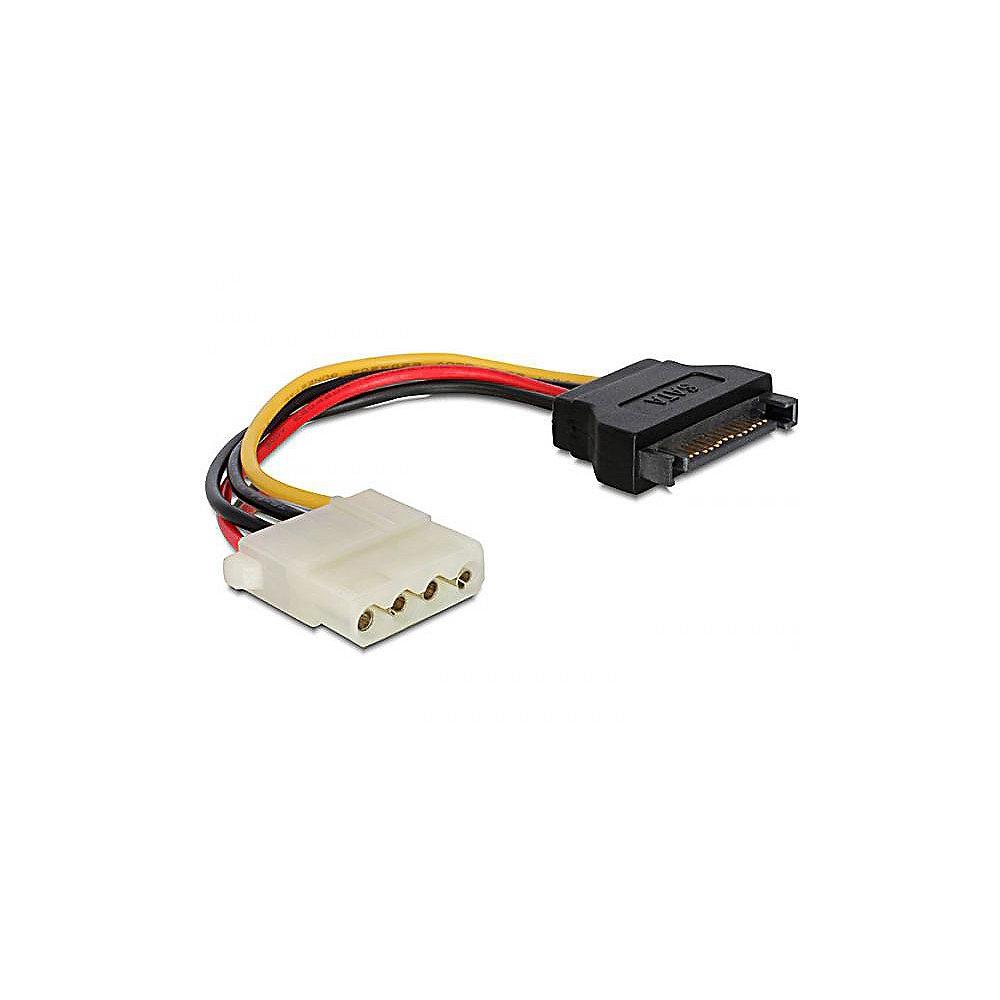 DeLOCK Adapter 0,12m Power SATA 15Pin St. /4pin Molex Bu. 60115