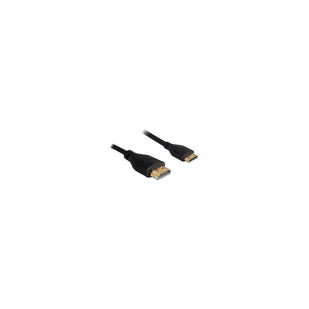 DeLOCK HDMI Kabel 1m HDMI-A zu HDMI-C High Speed Ethernet 4K St./St. schwarz