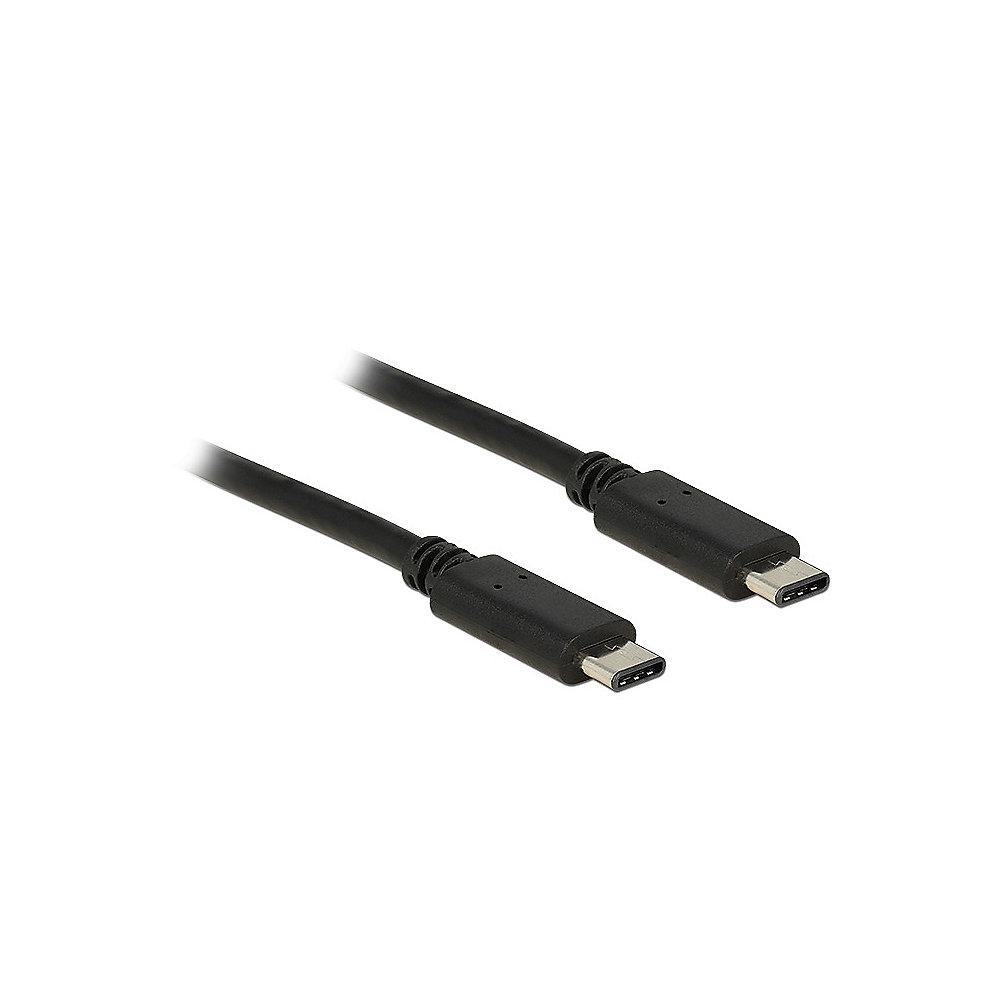 DeLOCK USB 2.0 Kabel 0,5m Typ-C St./St. 83672 schwarz, DeLOCK, USB, 2.0, Kabel, 0,5m, Typ-C, St./St., 83672, schwarz