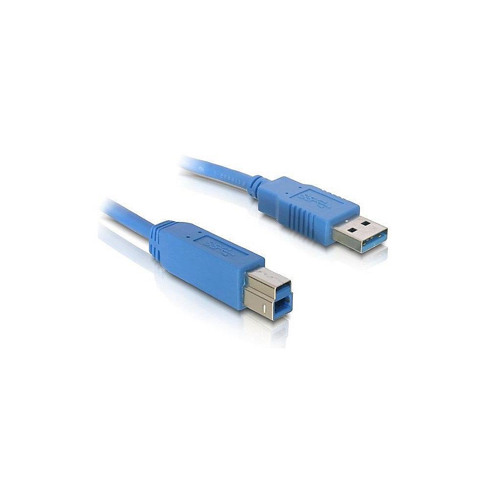 DeLOCK USB 3.0 Kabel 1,8m A zu B 82434 blau