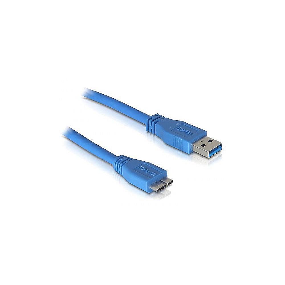 DeLOCK USB 3.0 Verbindungskabel 3m A zu Micro 82533 blau