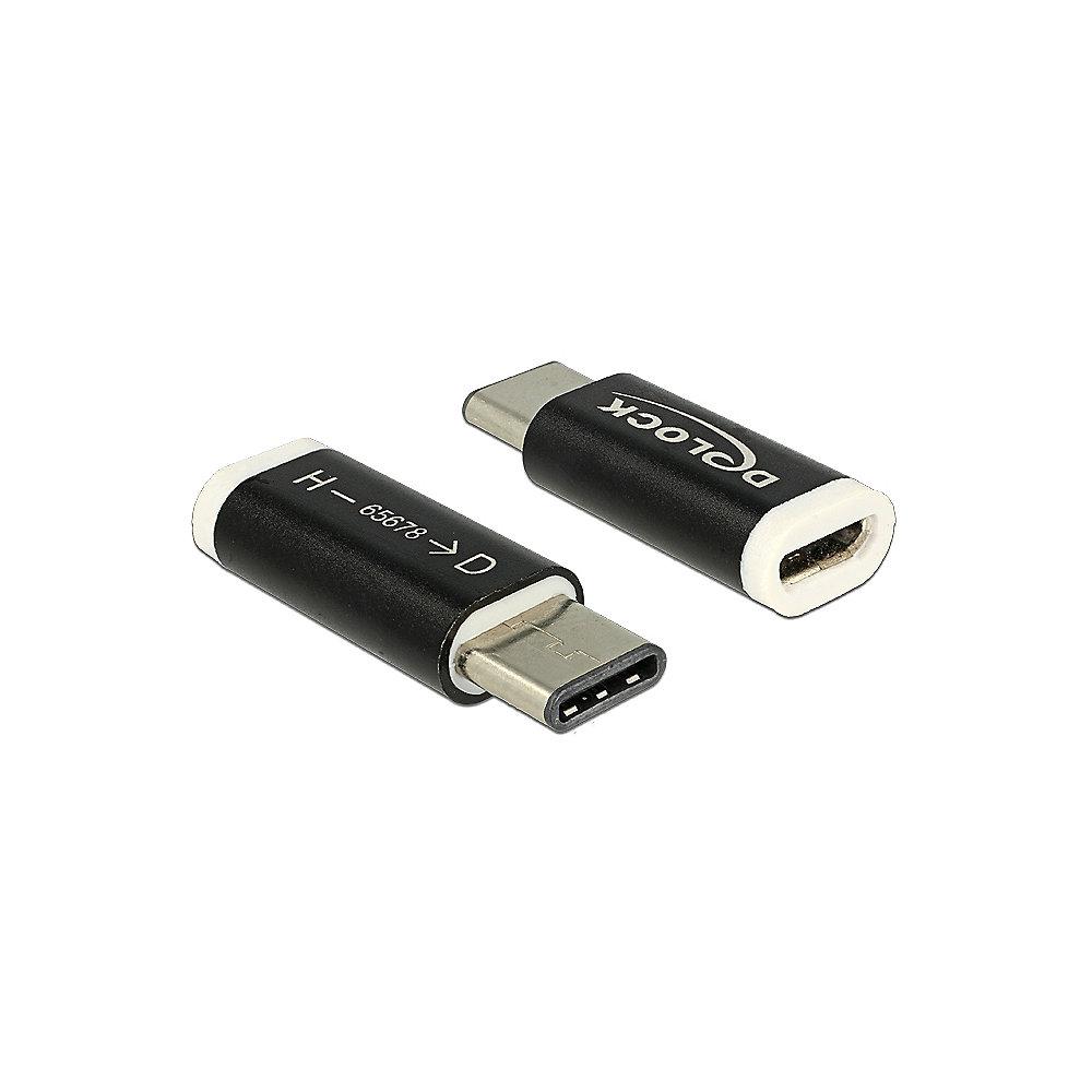 DeLOCK USB Adapter 2.0 micro-B zu 3.1 Gen1 C Bu./St. 65678 schwarz