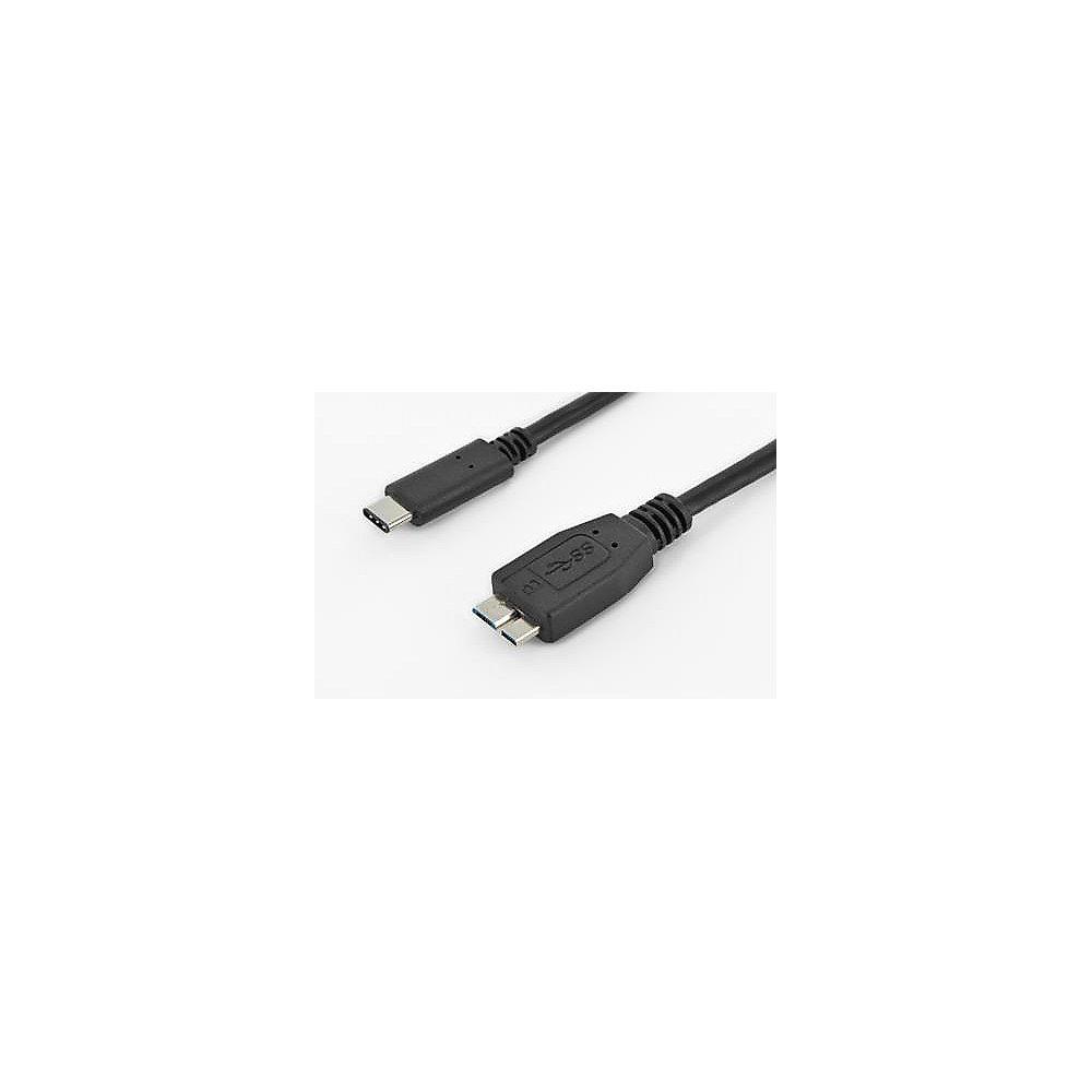 ednet USB 3.1 Anschlusskabel 1,8m Premium C zu micro B St./St. schwarz