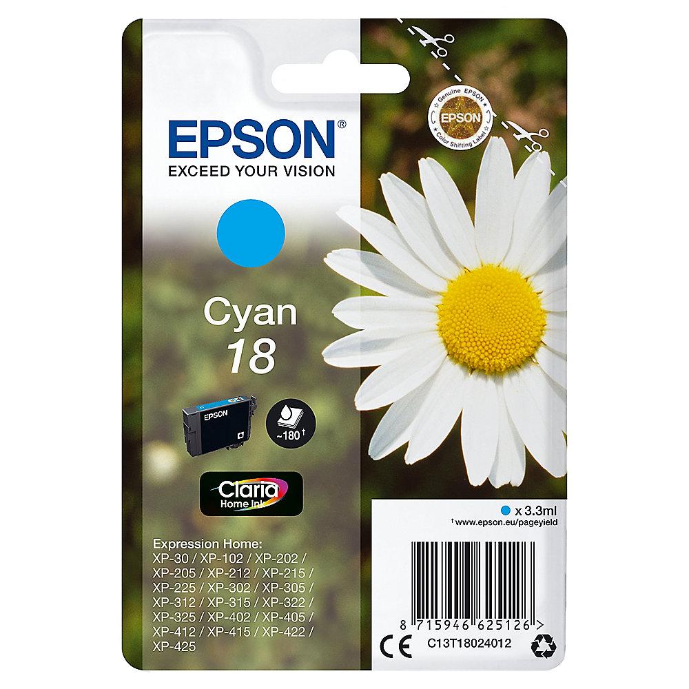 Epson C13T18024012 Druckerpatrone 18 cyan