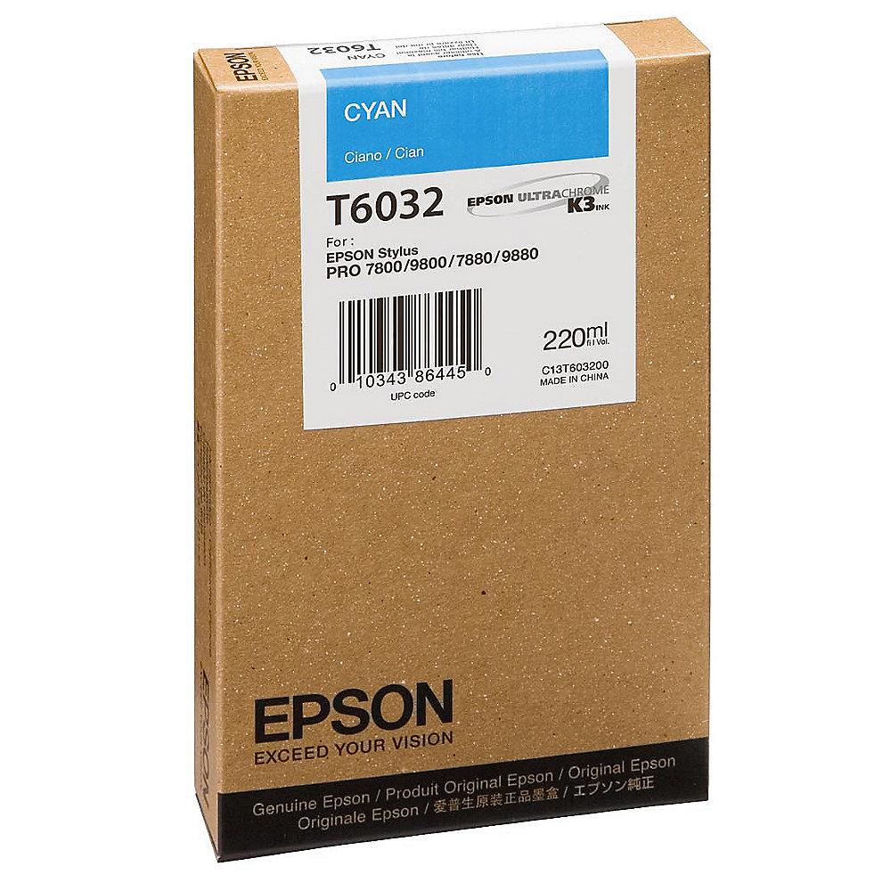 Epson C13T603200 Druckerpatrone T6032 cyan, Epson, C13T603200, Druckerpatrone, T6032, cyan