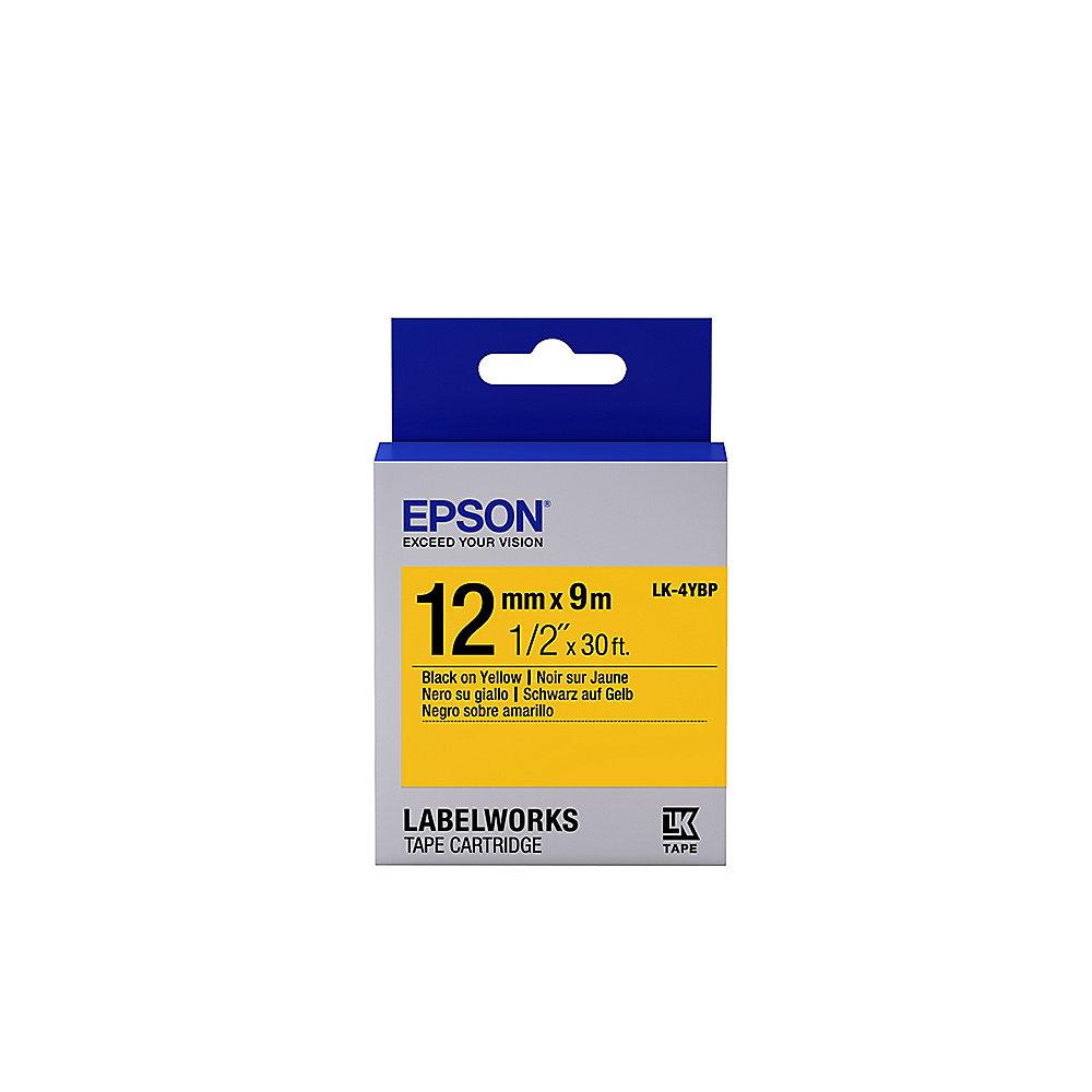 Epson C53S654008 Schriftband LK-4YBP klebend 12mmx9m schwarz/gelb