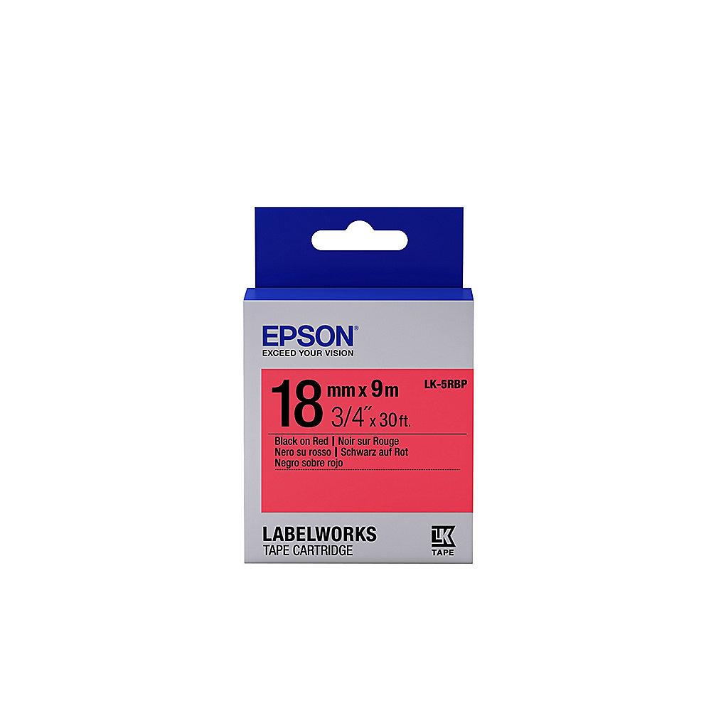 Epson C53S655002 Schriftband LK-5RBP klebend 18mmx9m schwarz auf rot