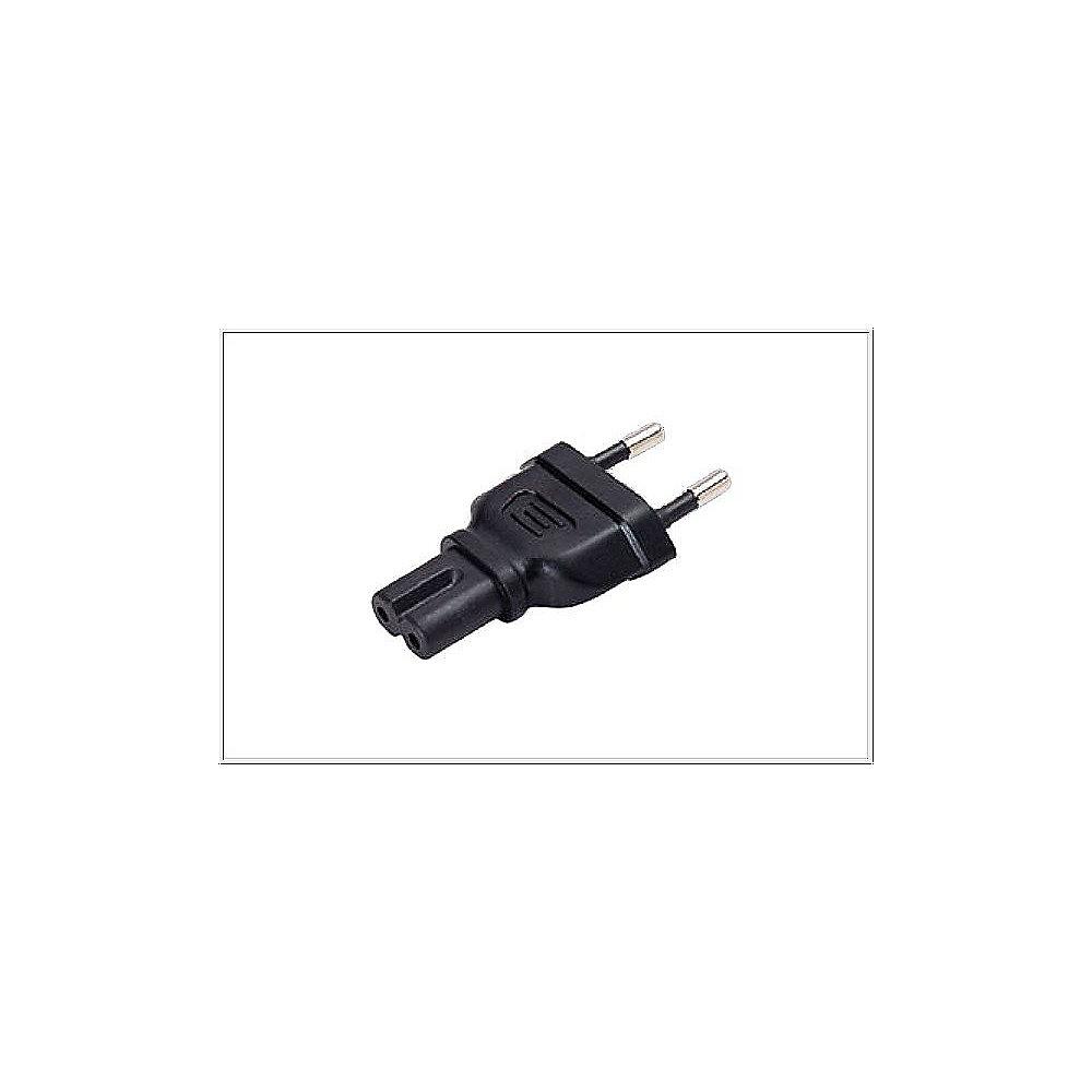 Good Connections Stromadapter 2pin Stecker auf Euro 2 Buchse schwarz, Good, Connections, Stromadapter, 2pin, Stecker, Euro, 2, Buchse, schwarz