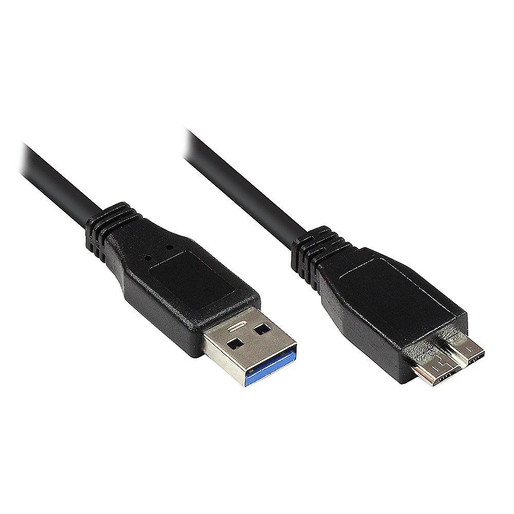 Good Connections USB 3.0 Anschlusskabel 1m St. A zu St. micro B schwarz
