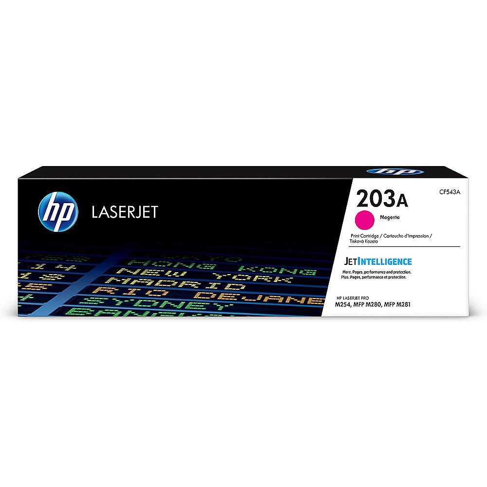 HP 203A Original Tonerpatrone Magenta ca. 1.300 Seiten CF543A, HP, 203A, Original, Tonerpatrone, Magenta, ca., 1.300, Seiten, CF543A