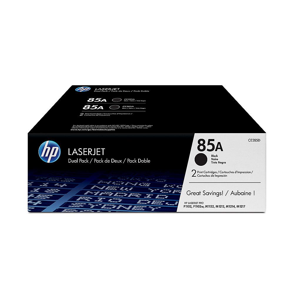 HP CE285AD 2x Original Tonerkassette 85A schwarz, HP, CE285AD, 2x, Original, Tonerkassette, 85A, schwarz