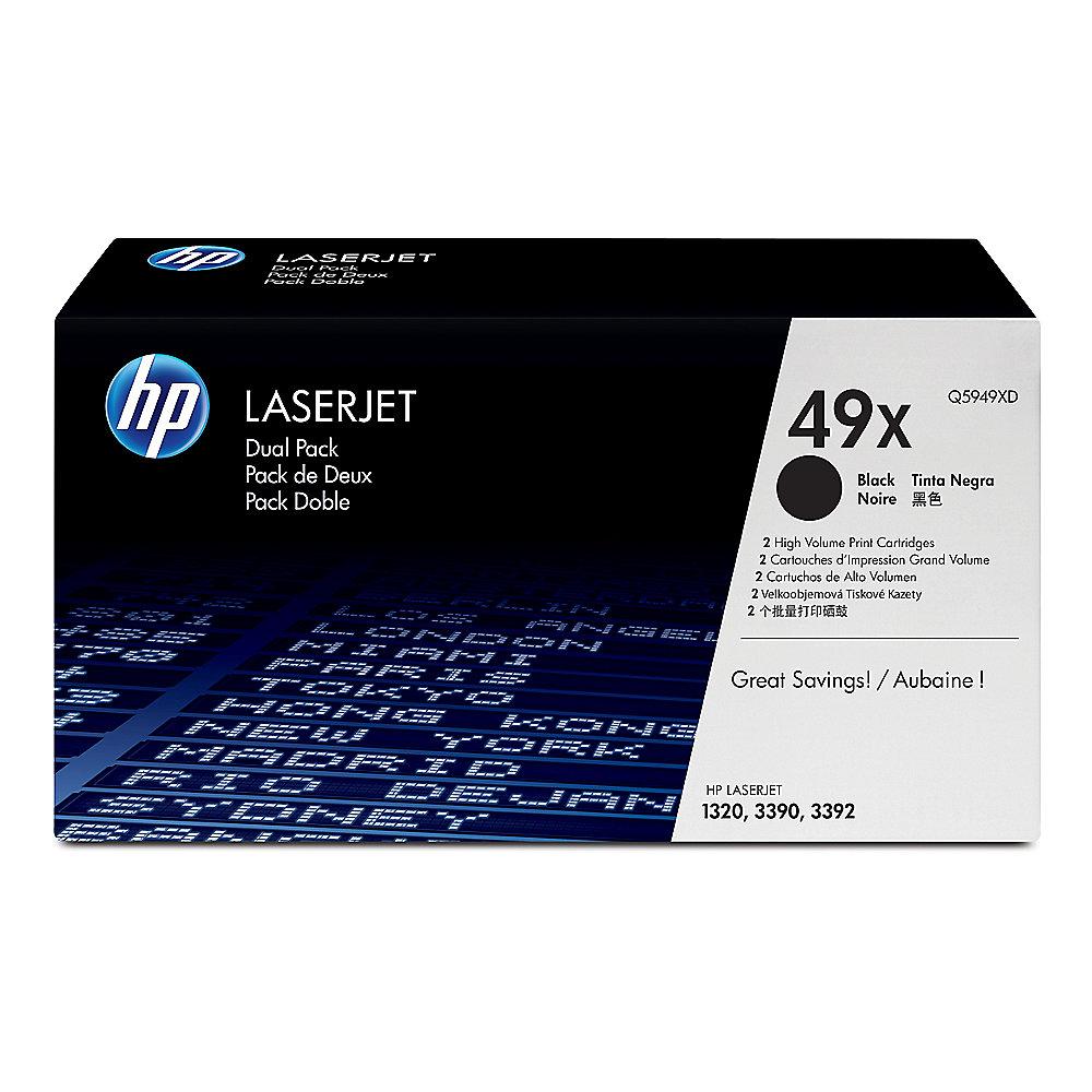 HP Q5949XD 2x Original Tonerkassette 49X schwarz mit hoher Kapazität