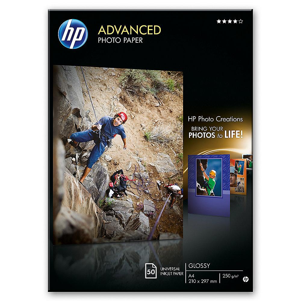 HP Q8698A Advanced Fotopapier glänzend, 50 Blatt, DIN A4, 250 g/qm, HP, Q8698A, Advanced, Fotopapier, glänzend, 50, Blatt, DIN, A4, 250, g/qm