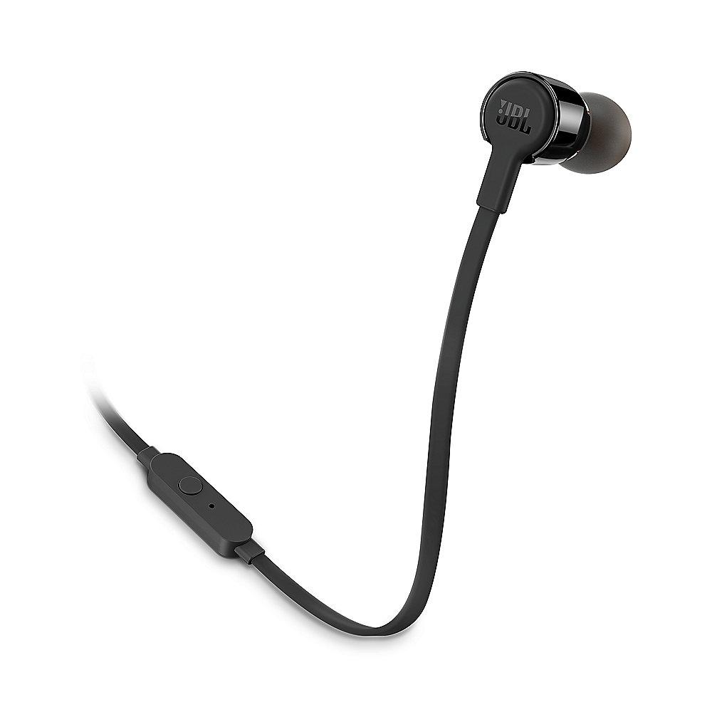 JBL T210 Schwarz - In Ear-Kopfhörer mit Mikrofon, JBL, T210, Schwarz, Ear-Kopfhörer, Mikrofon