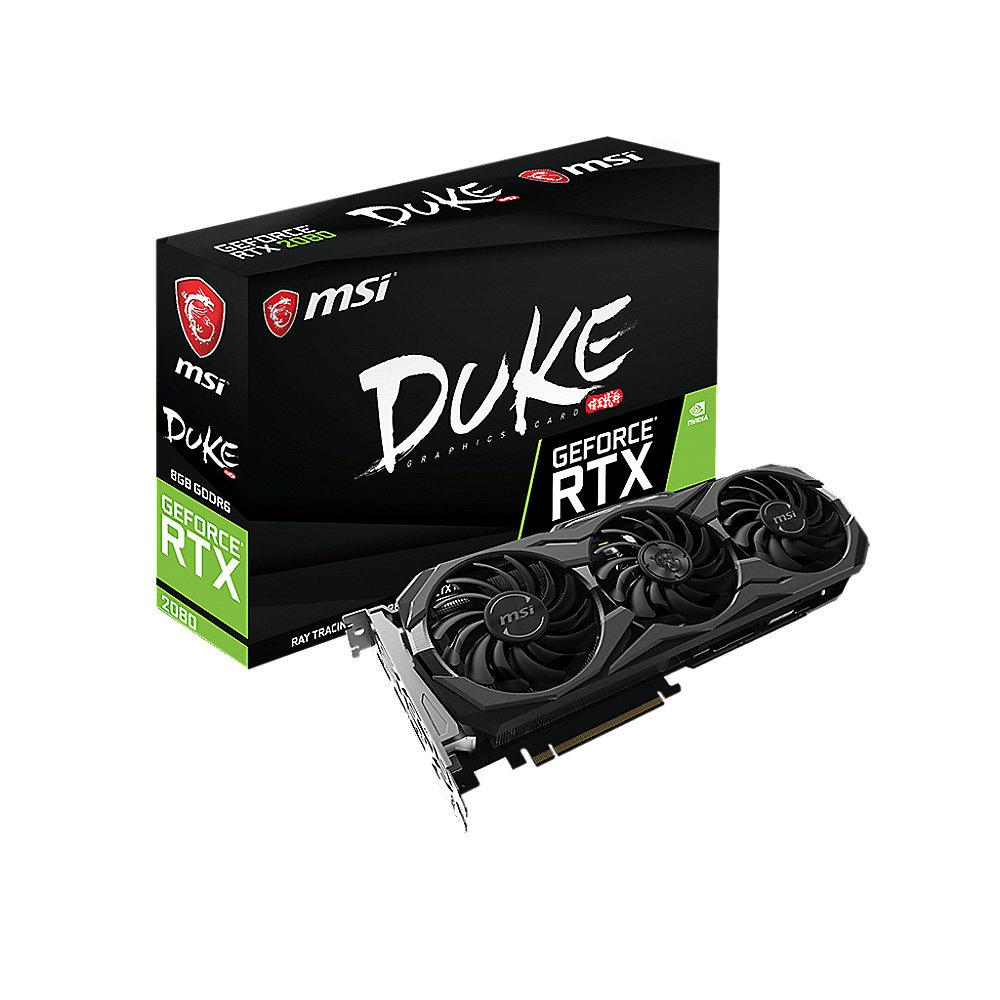 MSI GeForce RTX 2080 Duke 8GB GDDR6 Grafikkarte 3xDP/HDMI/USB (TypC)