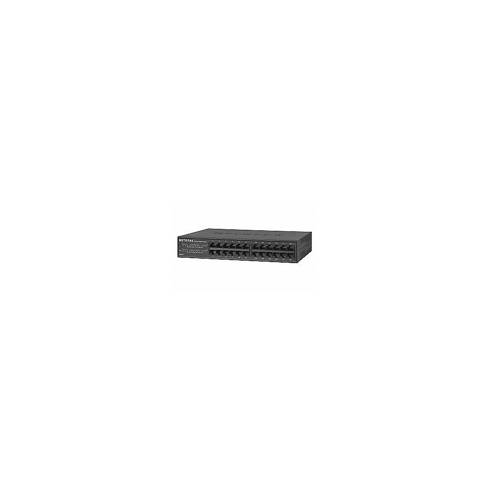 Netgear GS324 24x Gigabit Switch 10/100/1000MBit Metallgehäuse Befestigungskit