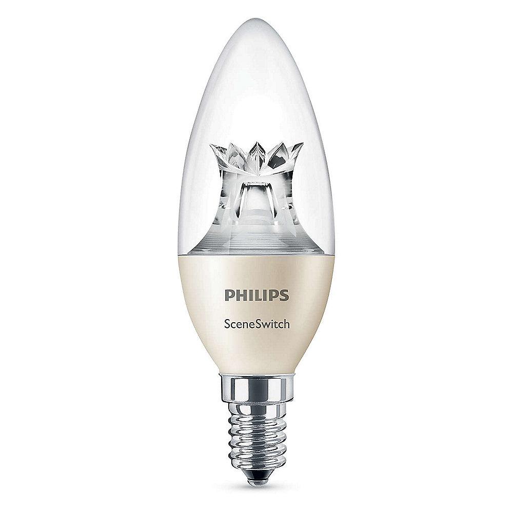 Philips LED 3in1 SceneSwitch Kerze B38 5,5W, 4W, 2W (40W) E14 klar warmweiß