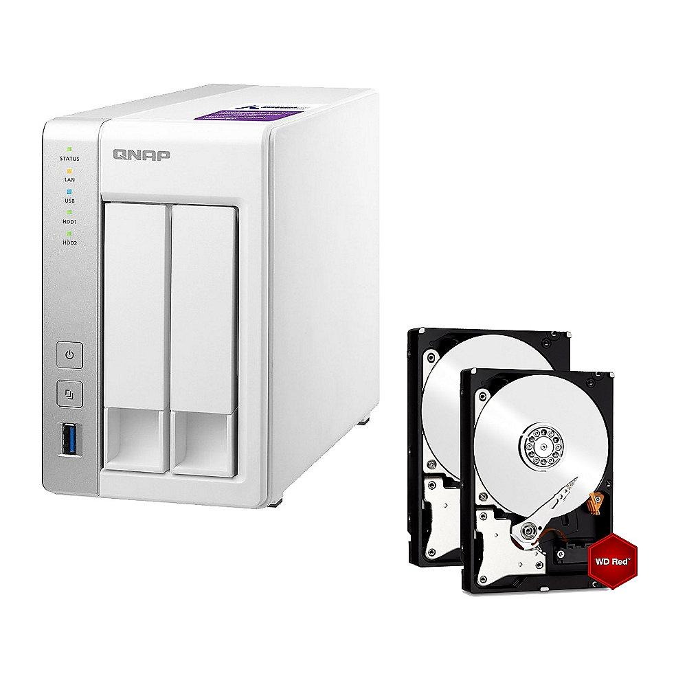 QNAP TS-231P NAS System 2-Bay 4TB inkl. 2x 2TB WD RED WD20EFRX, QNAP, TS-231P, NAS, System, 2-Bay, 4TB, inkl., 2x, 2TB, WD, RED, WD20EFRX