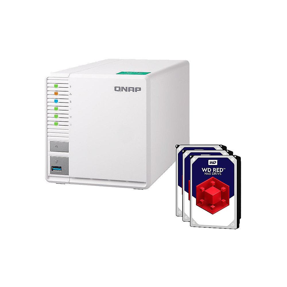 QNAP TS-328 NAS System 3-Bay 18TB inkl. 3x 6TB WD RED WD60EFRX, QNAP, TS-328, NAS, System, 3-Bay, 18TB, inkl., 3x, 6TB, WD, RED, WD60EFRX