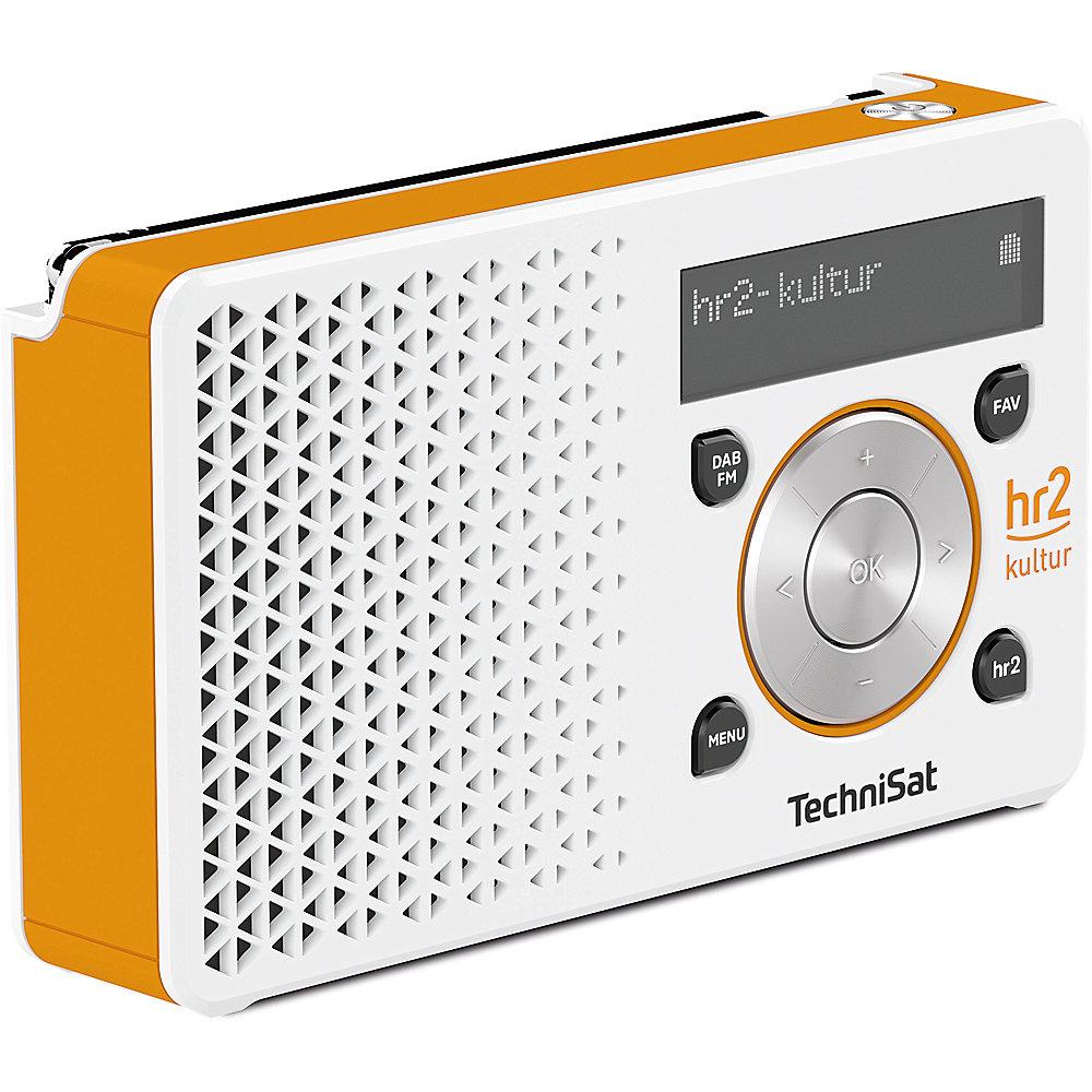 Technisat DIGITRADIO 1, hr2 Edition, weiß/orange UKW/DAB  mit Akku Netzteil, Technisat, DIGITRADIO, 1, hr2, Edition, weiß/orange, UKW/DAB, Akku, Netzteil