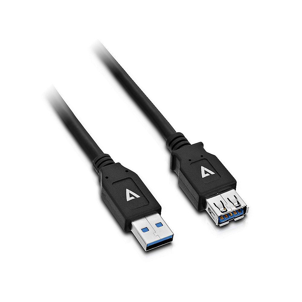 V7 USB 3.0 Verlängerungskabel 2m Typ-A PVC St./Bu. schwarz, V7, USB, 3.0, Verlängerungskabel, 2m, Typ-A, PVC, St./Bu., schwarz