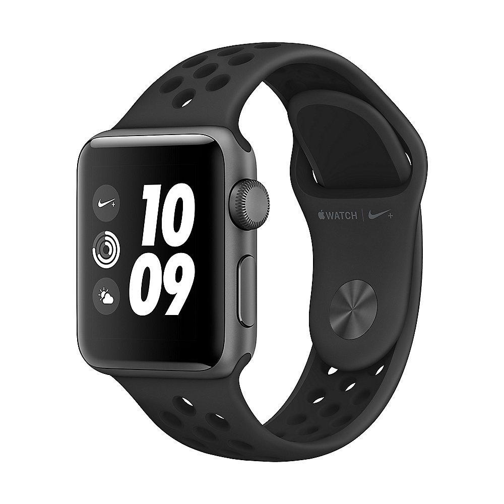 Apple Watch Nike  GPS 38mm Aluminiumgehäuse Space Grau Nike Sportarmband Schwarz