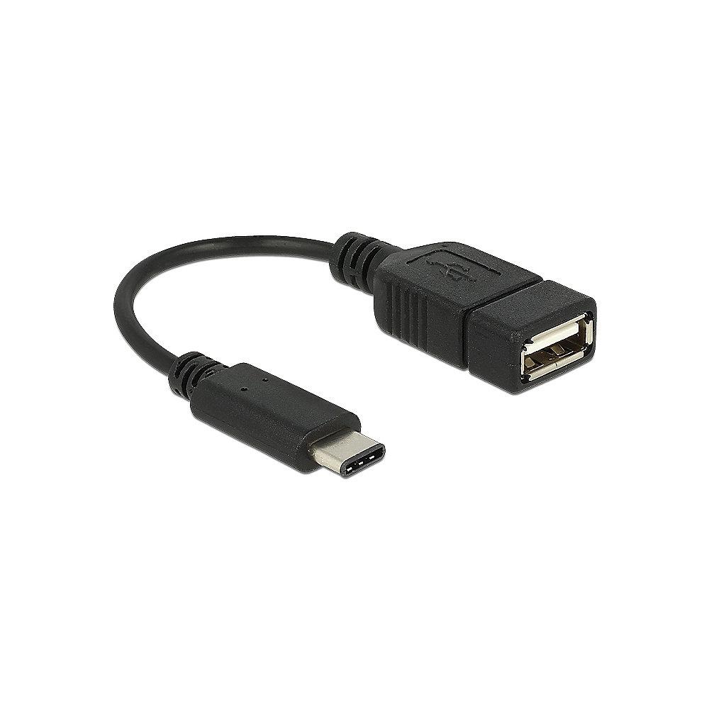 DeLOCK USB 2.0 Adapterkabel 0,15m C zu A St./Bu. 65579 schwarz, DeLOCK, USB, 2.0, Adapterkabel, 0,15m, C, A, St./Bu., 65579, schwarz