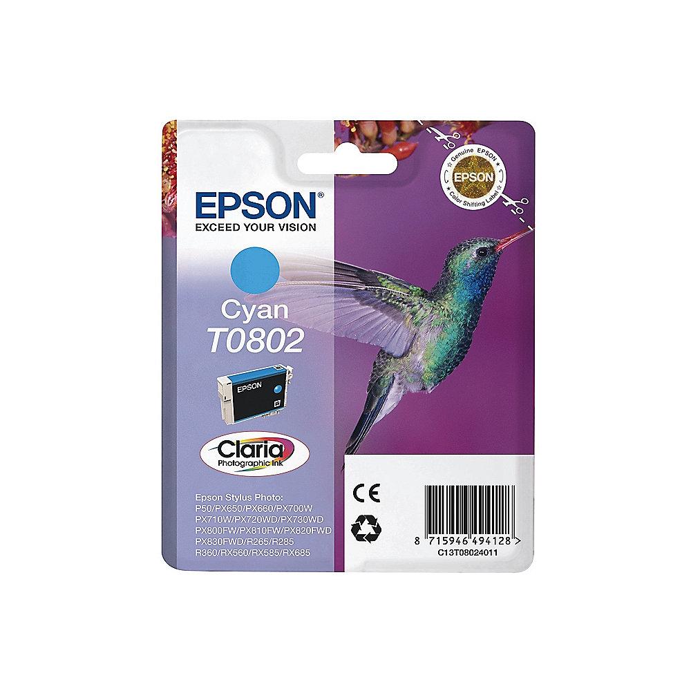 Epson C13T08024011 Druckerpatrone T0802 cyan