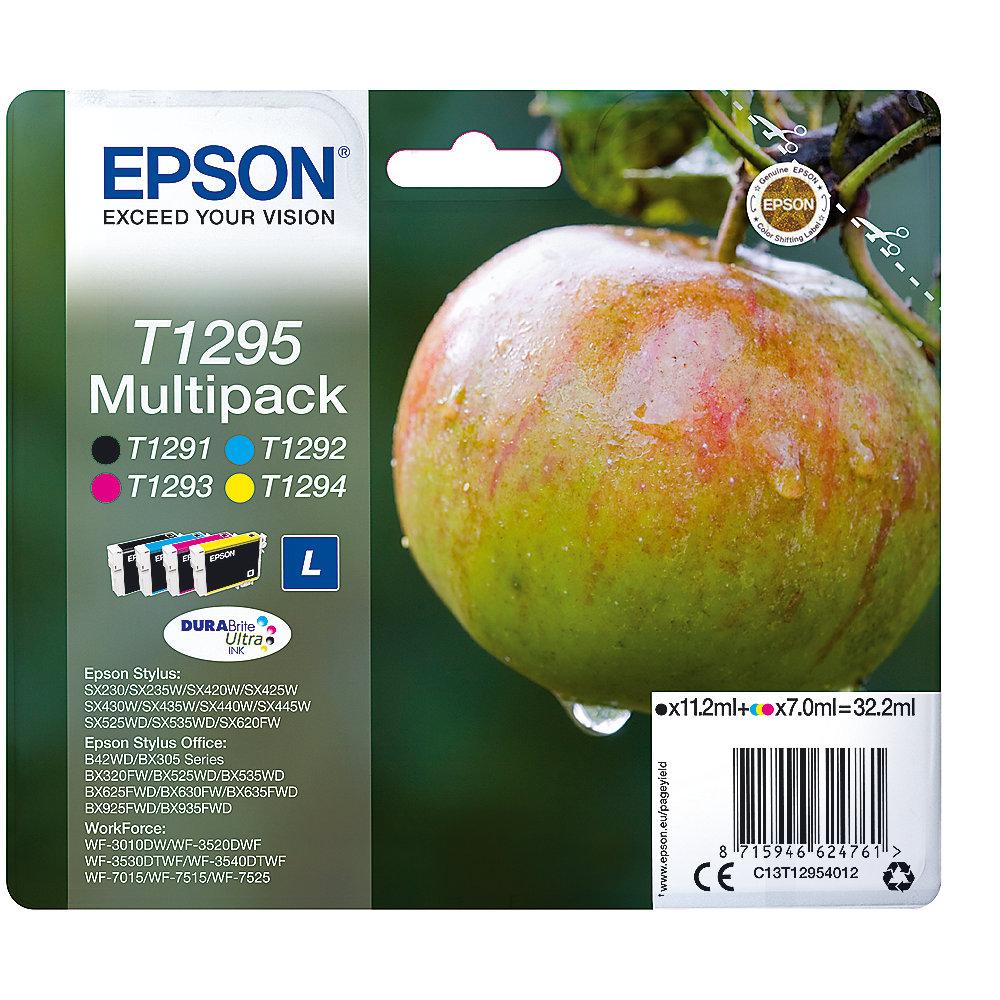 Epson Druckerpatronen Multipack T1295 / C13T12954012 (BK, C, M, Y)