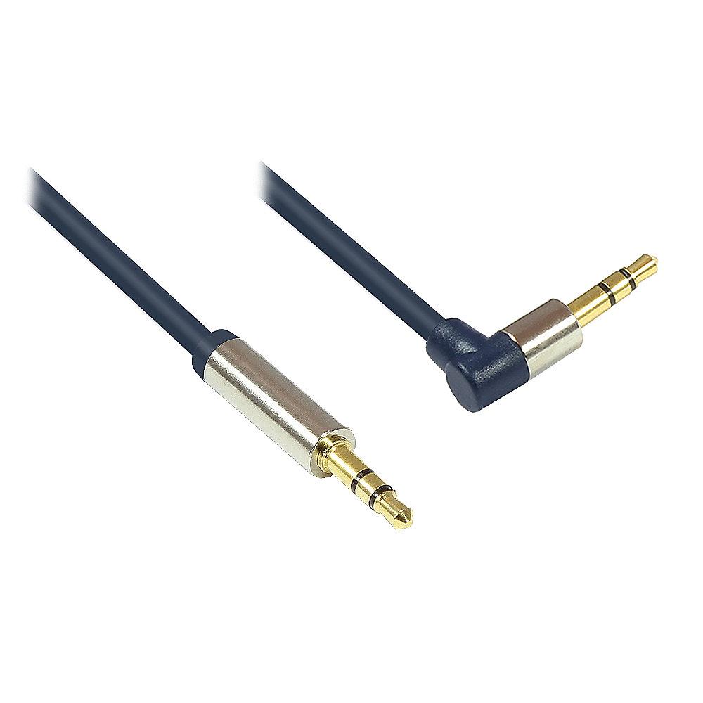 Good Connections 3,5mm Klinkenkabel 3m Stecker zu Winkel Stecker dunkelblau