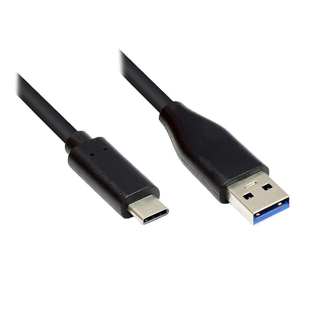 Good Connections Anschlusskabel 0,5m USB 3.0 USB-C zu USB 3.0 A schwarz, Good, Connections, Anschlusskabel, 0,5m, USB, 3.0, USB-C, USB, 3.0, A, schwarz