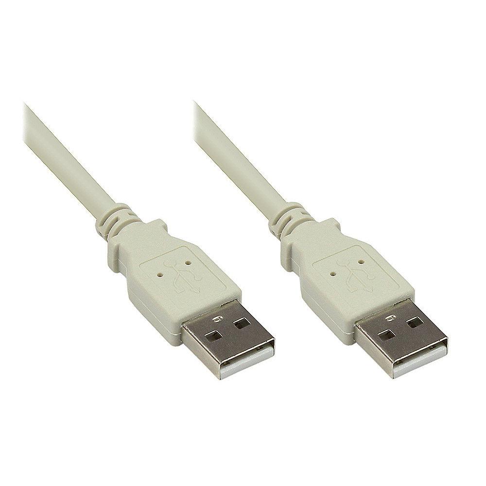 Good Connections USB 2.0 Anschlusskabel 1,5m St. A zu St. A grau