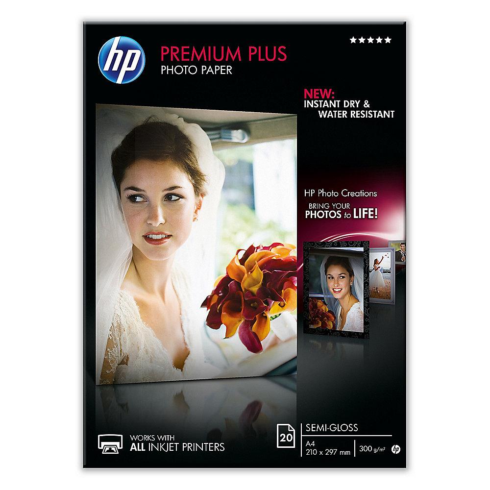 HP CR673A Premium Plus Fotopapier seidenmatt, 20 Blatt, DIN A4, 300 g/qm, HP, CR673A, Premium, Plus, Fotopapier, seidenmatt, 20, Blatt, DIN, A4, 300, g/qm