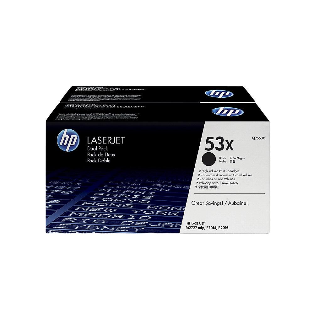 HP Q7553XD 2x Original Tonerkassette 53X schwarz mit hoher Kapazität