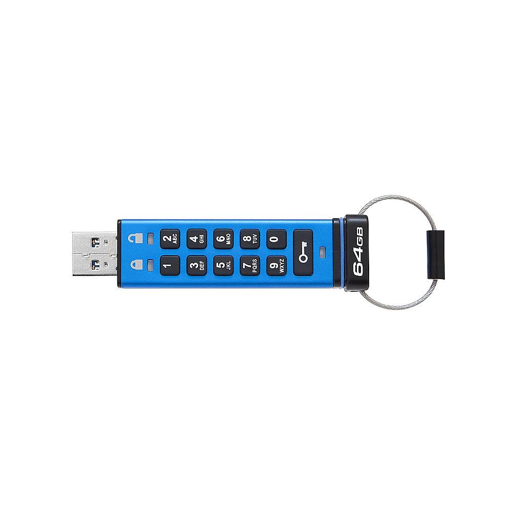 Kingston 64GB DataTraveler 2000 Data Secure Stick USB3.0 IP57 DT2000/64GB, Kingston, 64GB, DataTraveler, 2000, Data, Secure, Stick, USB3.0, IP57, DT2000/64GB