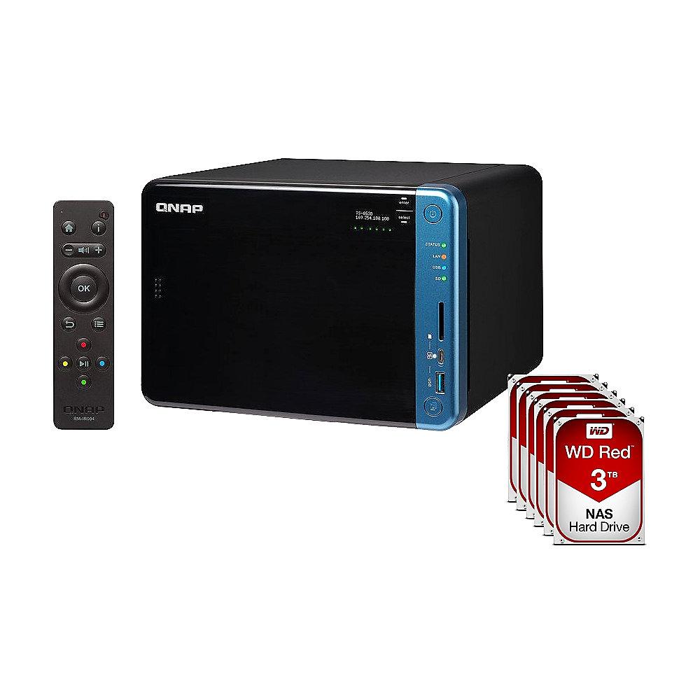 QNAP TS-653B-8G NAS System 6-Bay 18TB inkl. 6x 3TB WD RED WD30EFRX, QNAP, TS-653B-8G, NAS, System, 6-Bay, 18TB, inkl., 6x, 3TB, WD, RED, WD30EFRX